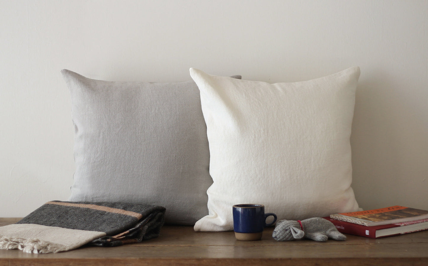 LIBECO クッションカバー ハドソン