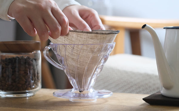 洗ってくり返し使える、リネンのコーヒーフィルター