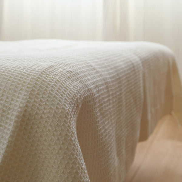 さらっと心地よい、リネンのワッフルブランケット – TLB HOME