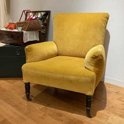 フレンチマスタードシングルソファ