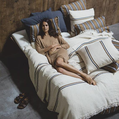 LIBECO クッションカバー　オーバーン