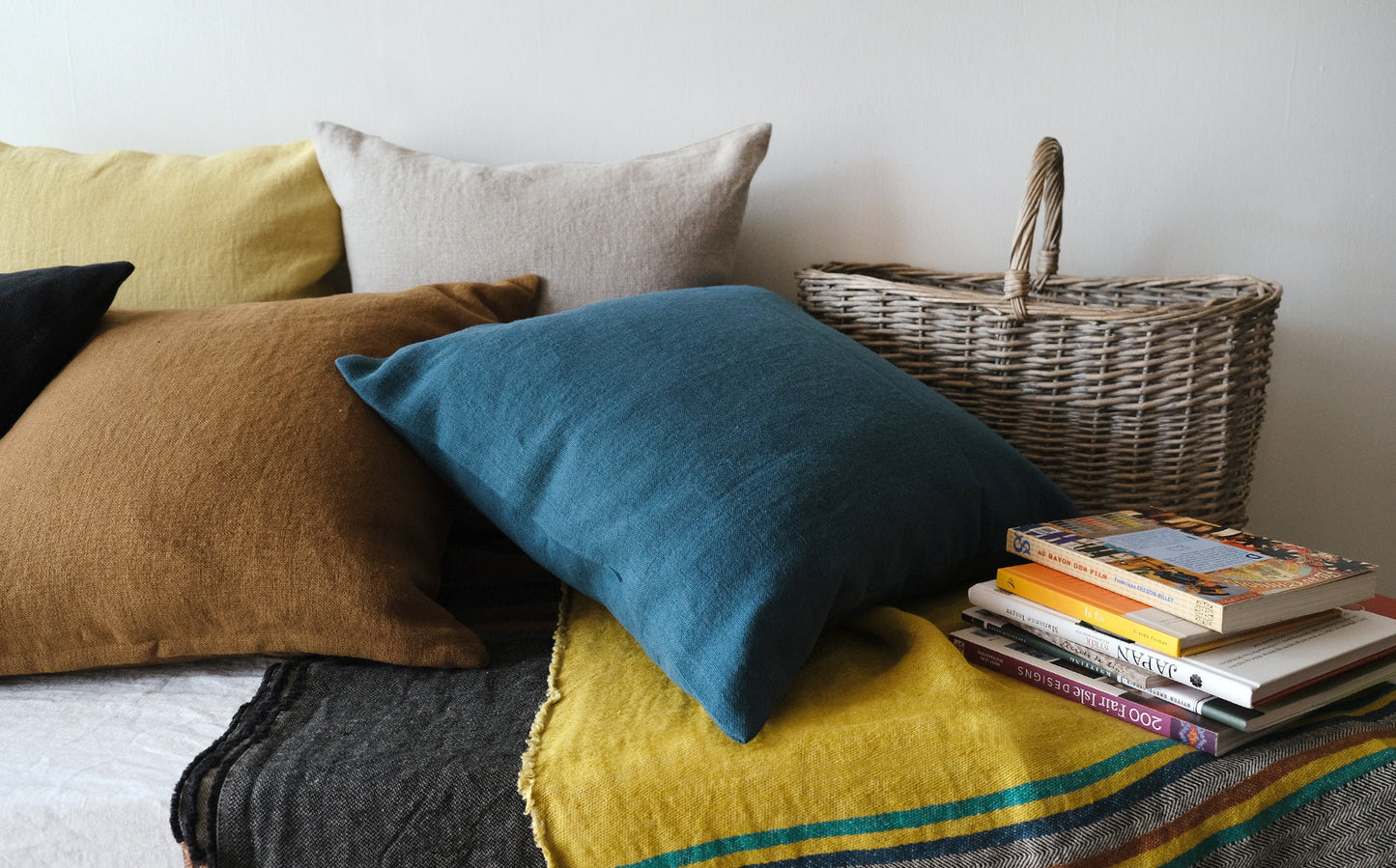 LIBECO クッションカバー  ハドソン