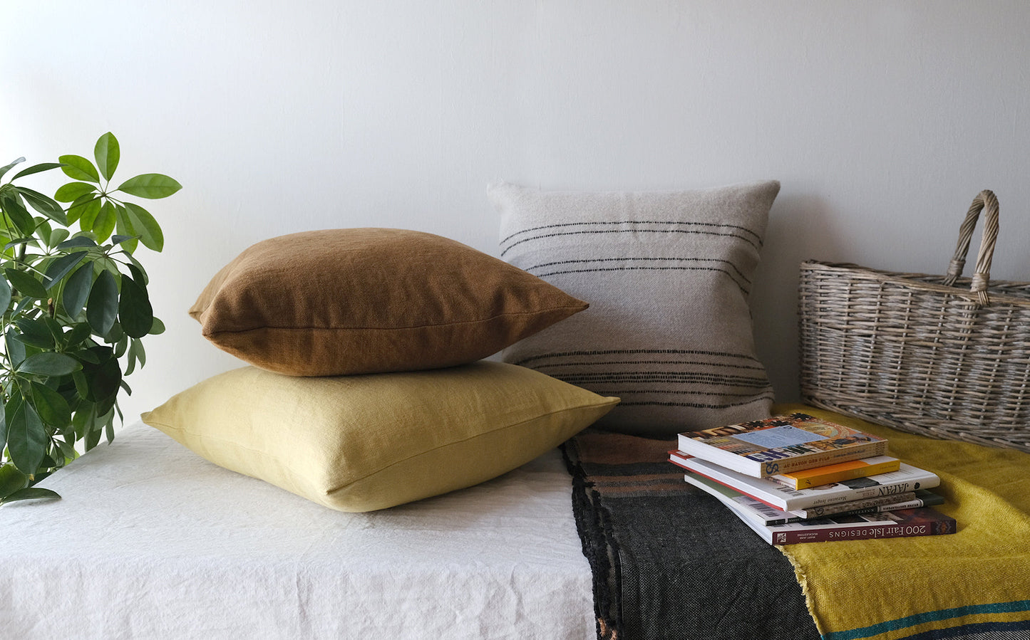 LIBECO クッションカバー  ハドソン