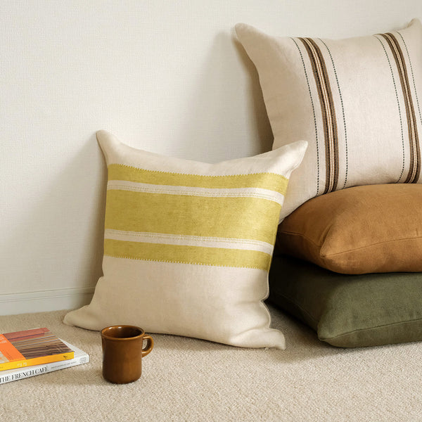 クッションカバー　ベルジャン マスタード