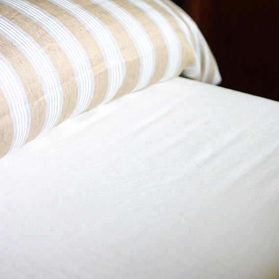 LIBECO フラットシーツ　オーガニックリネン ヘリテージ