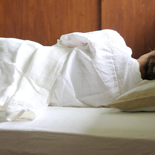 LIBECO フラットシーツ　オーガニックリネン ヘリテージ