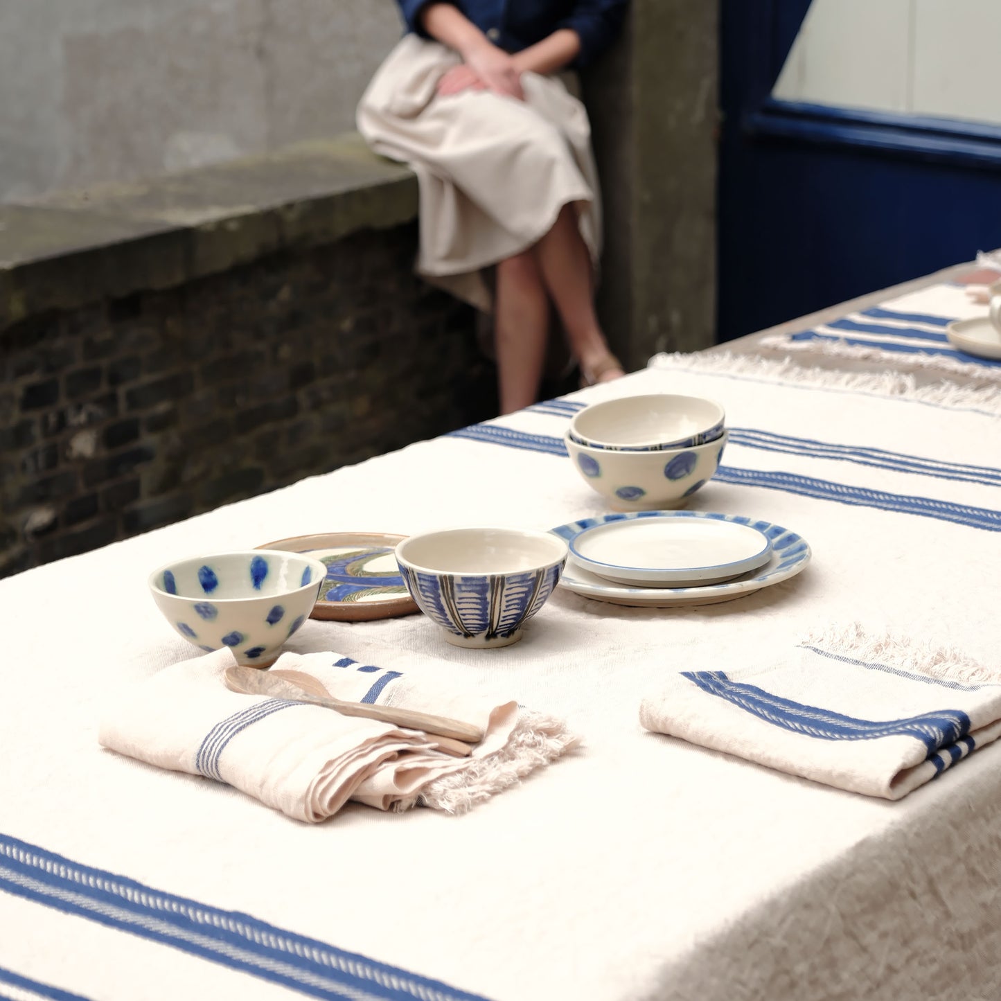 LIBECO ナプキン　インディゴ